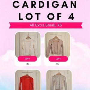 LOT of 4 XS, Extra Small Cardigans LOFT, NY&Co., H&M